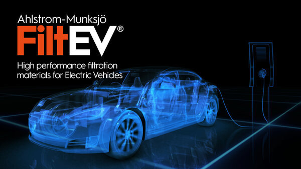 Ahlstrom-Munksjö lanceert FiltEV®, het nieuwe, uitgebreide platform van hoogwaardige filtratiematerialen voor elektrische voertuigen